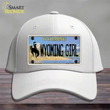 Wyoming Girl Novelty License Plate Hat Cotton / White