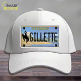 Gillette Wyoming Novelty License Plate Hat Cotton / White