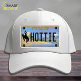 Hottie Wyoming Novelty License Plate Hat Cotton / White