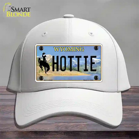 Hottie Wyoming Novelty License Plate Hat Cotton / White