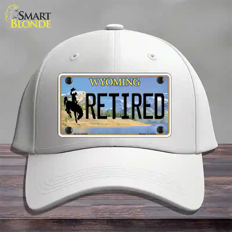 Retired Wyoming Novelty License Plate Hat Cotton / White