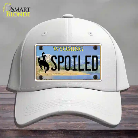 Spoiled Wyoming Novelty License Plate Hat Cotton / White