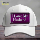 I Love My Husband Novelty License Plate Hat Cotton / White