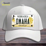 Omaha Nebraska Novelty License Plate Hat Cotton / White