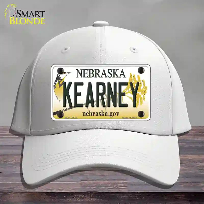 Kearney Nebraska Novelty License Plate Hat Cotton / White