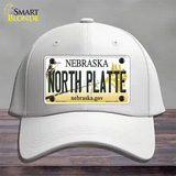 North Platte Nebraska Novelty License Plate Hat Cotton / White