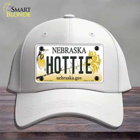 Hottie Nebraska Novelty License Plate Hat Cotton / White