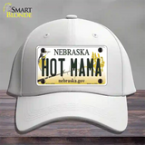 Hot Mama Nebraska Novelty License Plate Hat Cotton / White