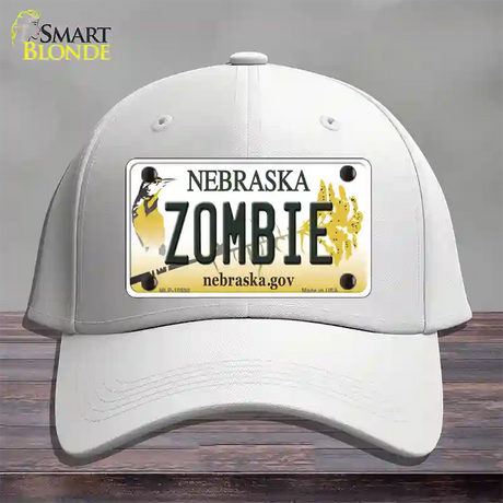 Zombie Nebraska Novelty License Plate Hat Cotton / White