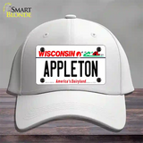 Appleton Wisconsin Novelty License Plate Hat Cotton / White