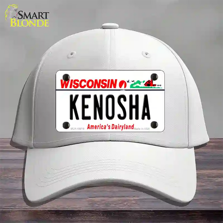 Kenosha Wisconsin Novelty License Plate Hat Cotton / White