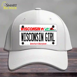 Wisconsin Girl Wisconsin Novelty License Plate Hat Cotton / White