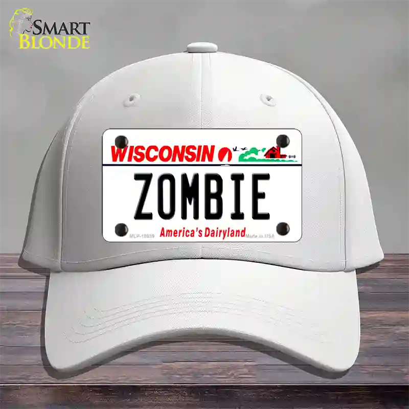 Zombie Wisconsin Novelty License Plate Hat Cotton / White