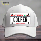 Golfer Wisconsin Novelty License Plate Hat Cotton / White