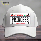 Princess Wisconsin Novelty License Plate Hat Cotton / White