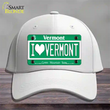 I Love Vermont Novelty License Plate Hat Cotton / White