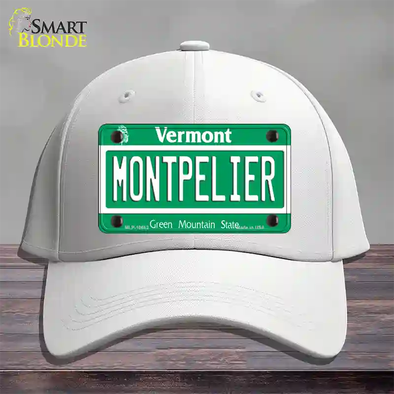 Montpelier Vermont Novelty License Plate Hat Cotton / White