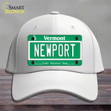 Newport Vermont Novelty License Plate Hat Cotton / White