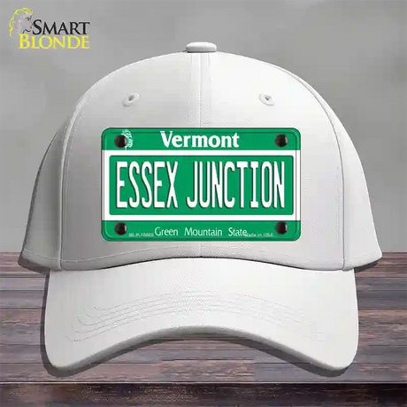 Essex Junction Vermont Novelty License Plate Hat Cotton / White