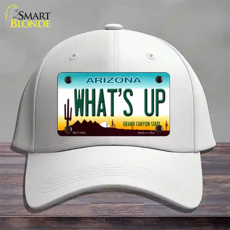 Whats Up Novelty License Plate Hat Cotton / White