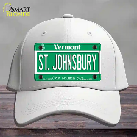 St Johnsbury Vermont Novelty License Plate Hat Cotton / White