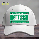 Golfer Vermont Novelty License Plate Hat Cotton / White