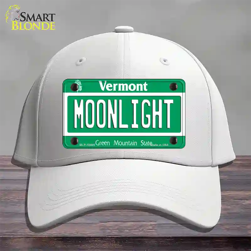 Moonlight Vermont Novelty License Plate Hat Cotton / White