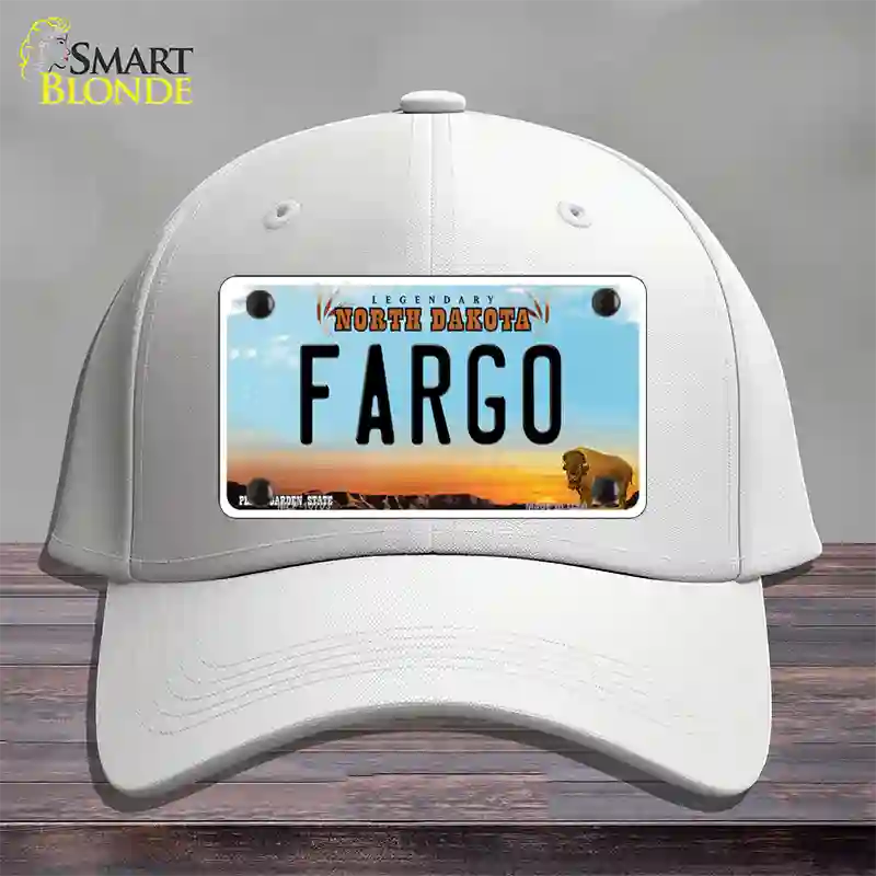 Fargo North Dakota Novelty License Plate Hat Cotton / White