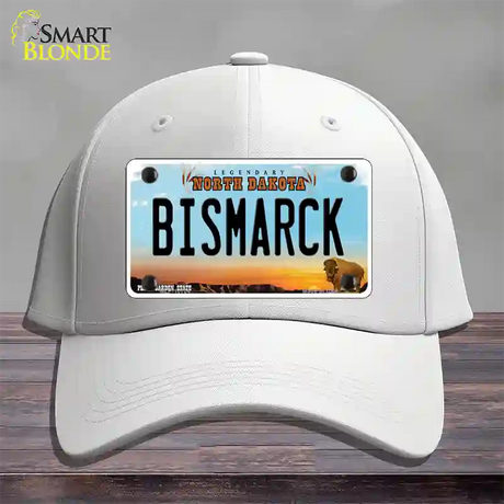 Bismarck North Dakota Novelty License Plate Hat Cotton / White