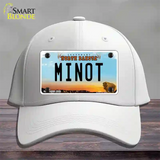 Minot North Dakota Novelty License Plate Hat Cotton / White