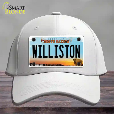 Williston North Dakota Novelty License Plate Hat Cotton / White