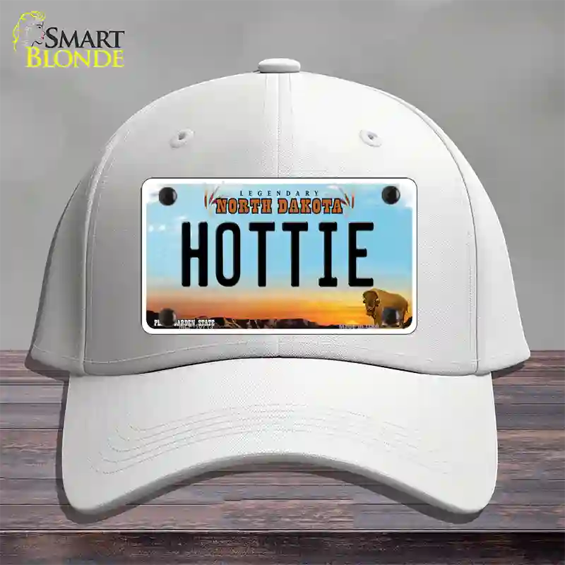 Hottie North Dakota Novelty License Plate Hat Cotton / White