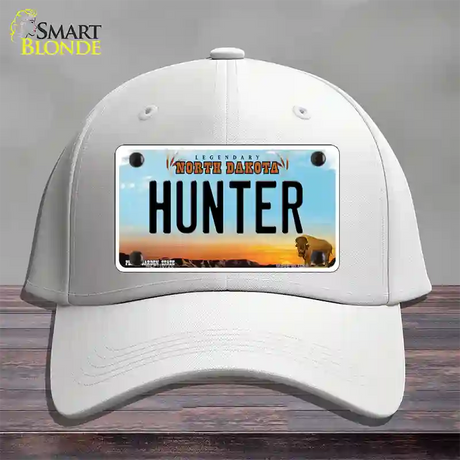 Hunter North Dakota Novelty License Plate Hat Cotton / White