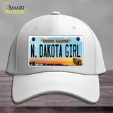 N Dakota Girl North Dakota Novelty License Plate Hat Cotton / White