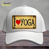 I Heart Yoga Novelty License Plate Hat Cotton / White