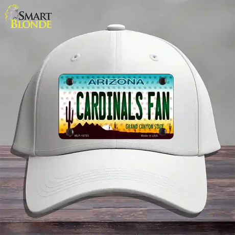 Cardinals Fan Arizona Novelty License Plate Hat Cotton / White