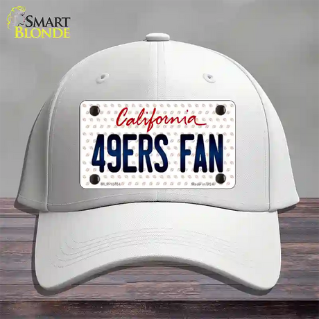 49ERS Fan California Novelty License Plate Hat Cotton / White