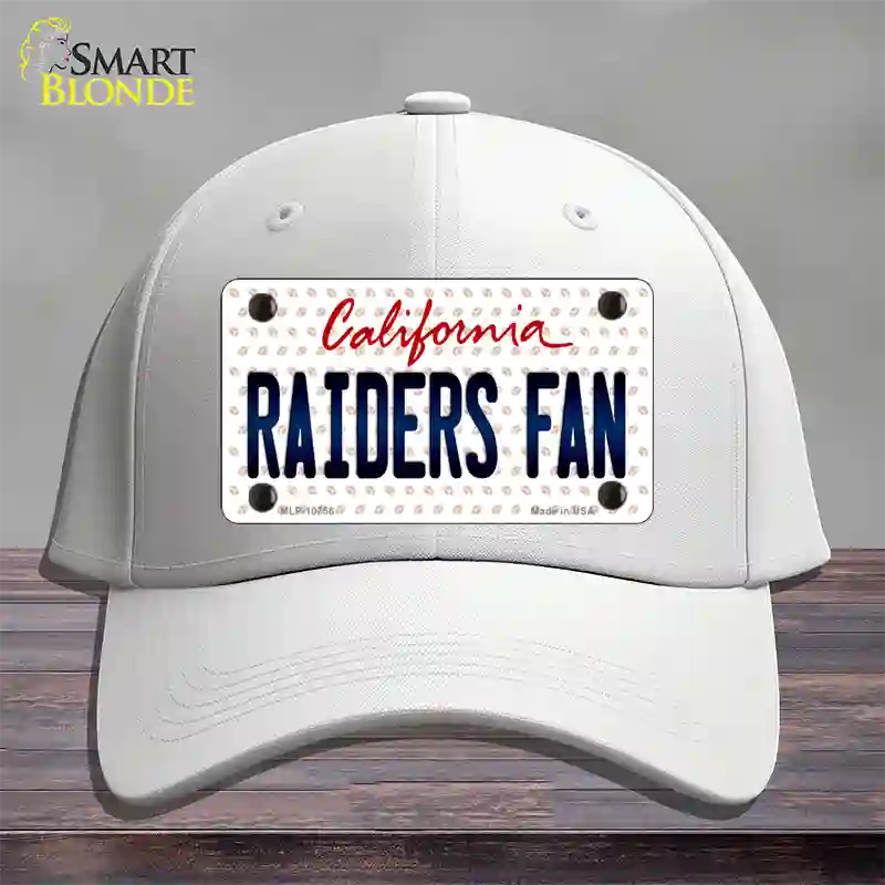 Raiders Fan California Novelty License Plate Hat Cotton / White