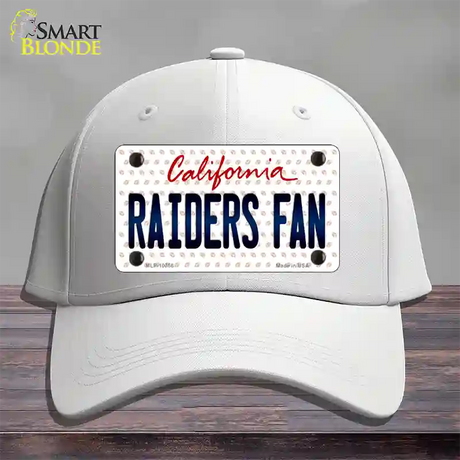 Raiders Fan California Novelty License Plate Hat Cotton / White