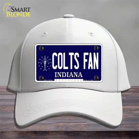 Colts Fan Indiana Novelty License Plate Hat Cotton / White