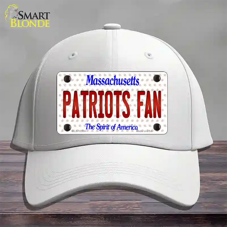 Patriots Fan Massachusetts Novelty License Plate Hat Cotton / White