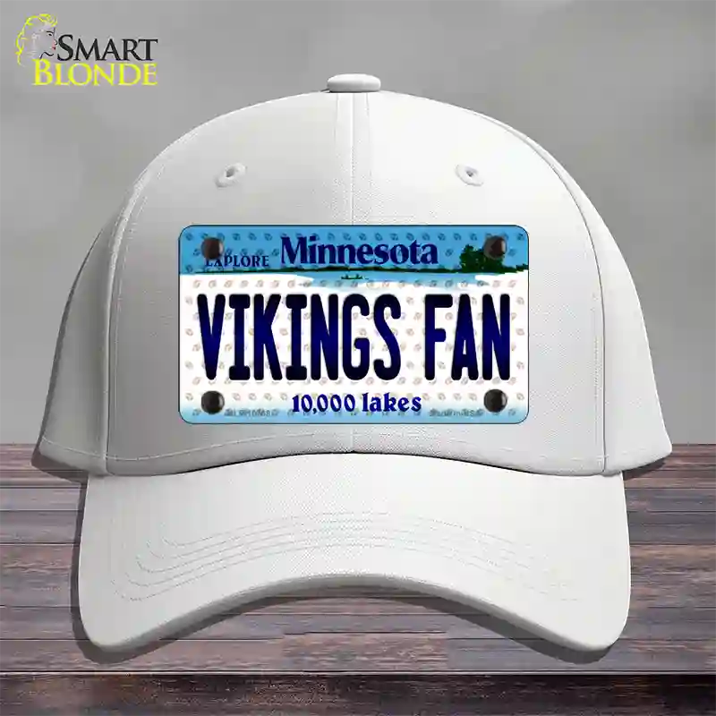 Vikings Fan Minnesota Novelty License Plate Hat Cotton / White