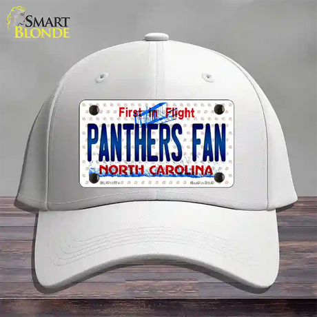 Panthers Fan North Carolina Novelty License Plate Hat Cotton / White