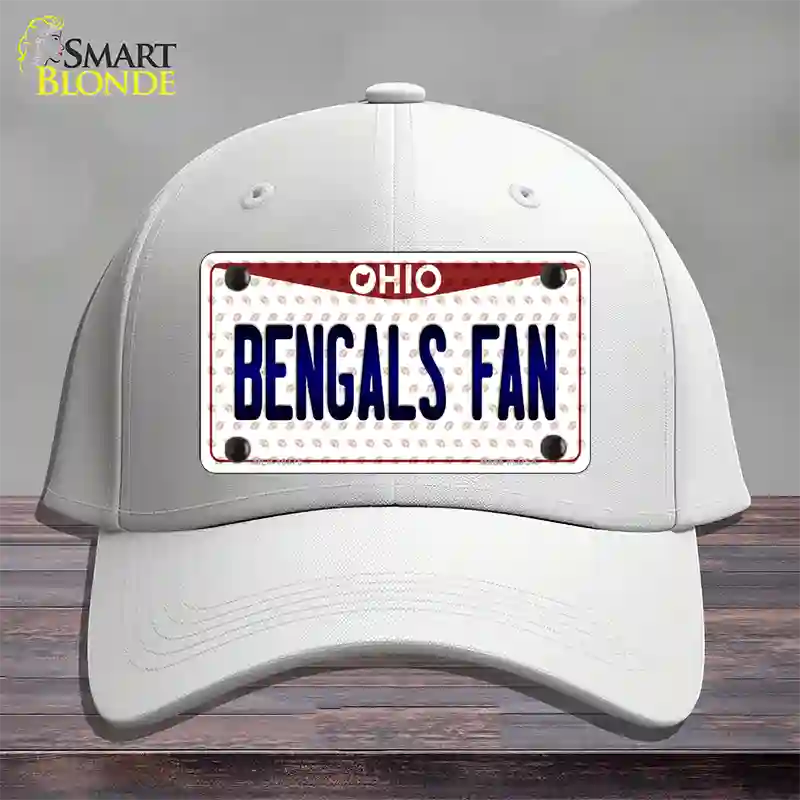 Bengals Fan Ohio Novelty License Plate Hat Cotton / White