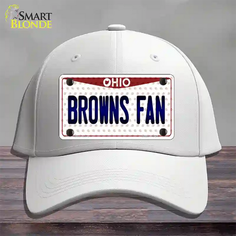 Browns Fan Ohio Novelty License Plate Hat Cotton / White