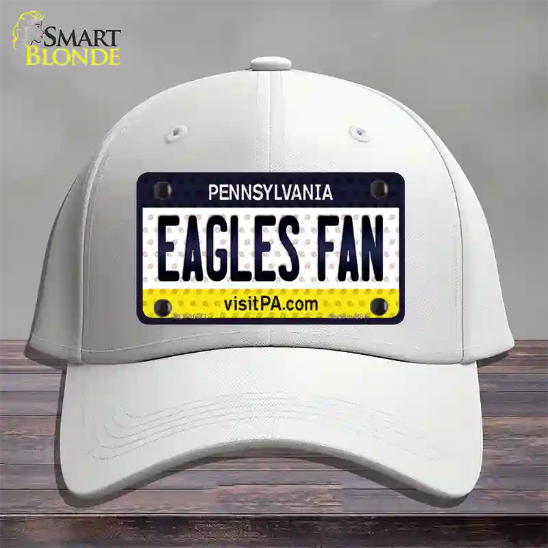 Eagles Fan Pennsylvania Novelty License Plate Hat Cotton / White