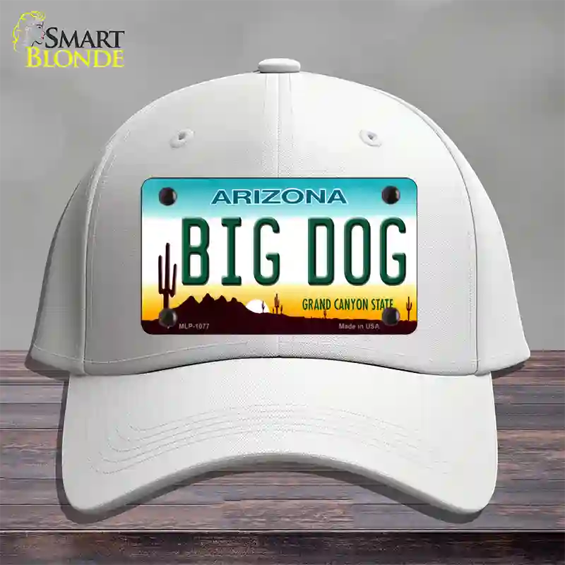 Big Dog Arizona Novelty License Plate Hat Cotton / White