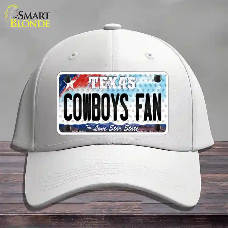 Cowboys Fan Texas Novelty License Plate Hat Cotton / White