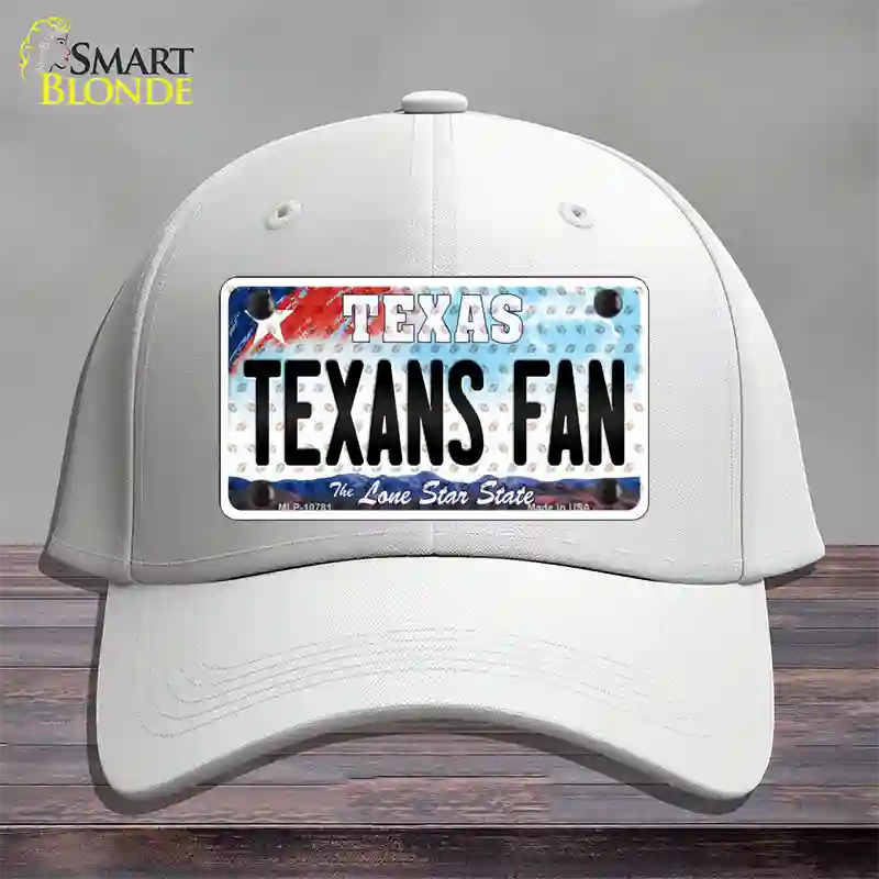 Texans Fan Texas Novelty License Plate Hat Cotton / White