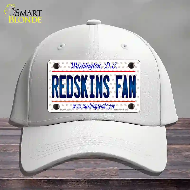 Redskins Fan Washington DC Novelty License Plate Hat Cotton / White